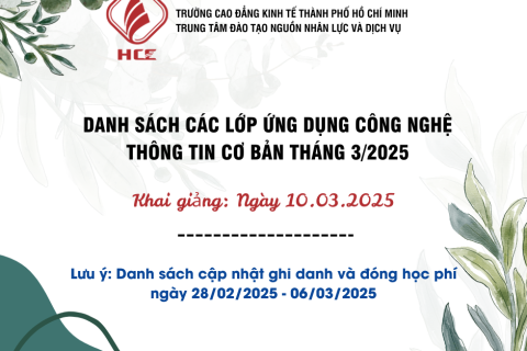 DANH SACH LỚP HỌC TIẾNG ANH