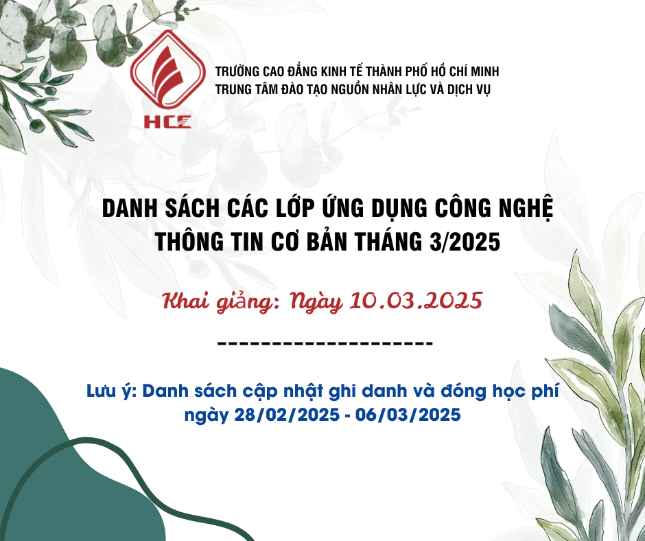 DANH SACH LỚP HỌC TIẾNG ANH