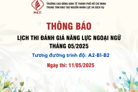 THÔNG BÁO LỊCH THI ĐÁNH GIÁ NĂNG LỰC NGOẠI NGỮ (1)