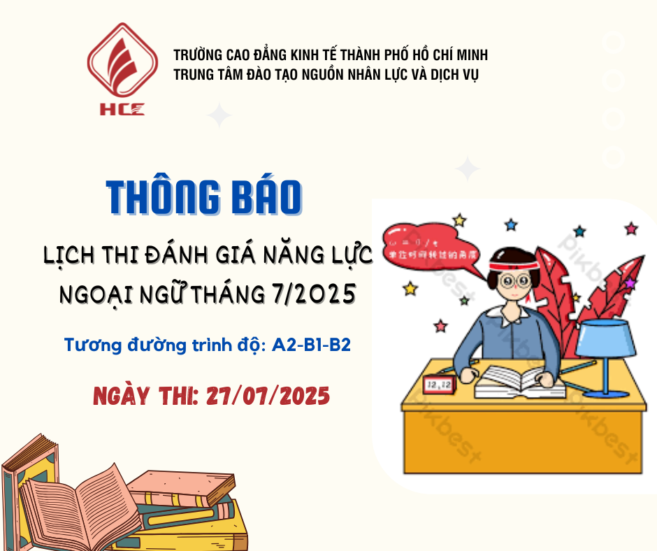 THÔNG BÁO LỊCH THI ĐÁNH GIÁ NĂNG LỰC NGOẠI NGỮ