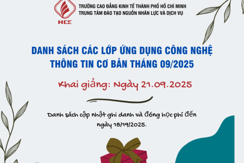 DANH SACH LỚP HỌC TIN HỌC